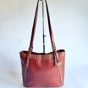 Brahmin Tan Brown Leather Handbag Shoulder Bag